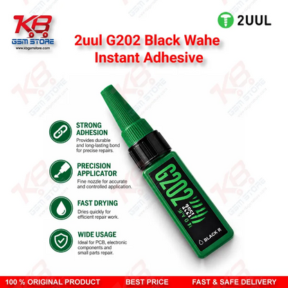 2uul G202 Black Wahe Instant Adhesive Phone Frame Glue