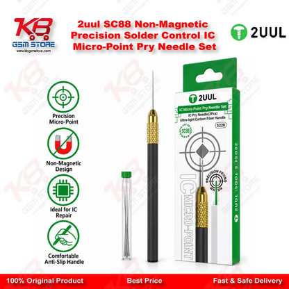 2uul SC88 Non-Magnetic Precision Solder Control IC Micro-Point Pry Needle Set