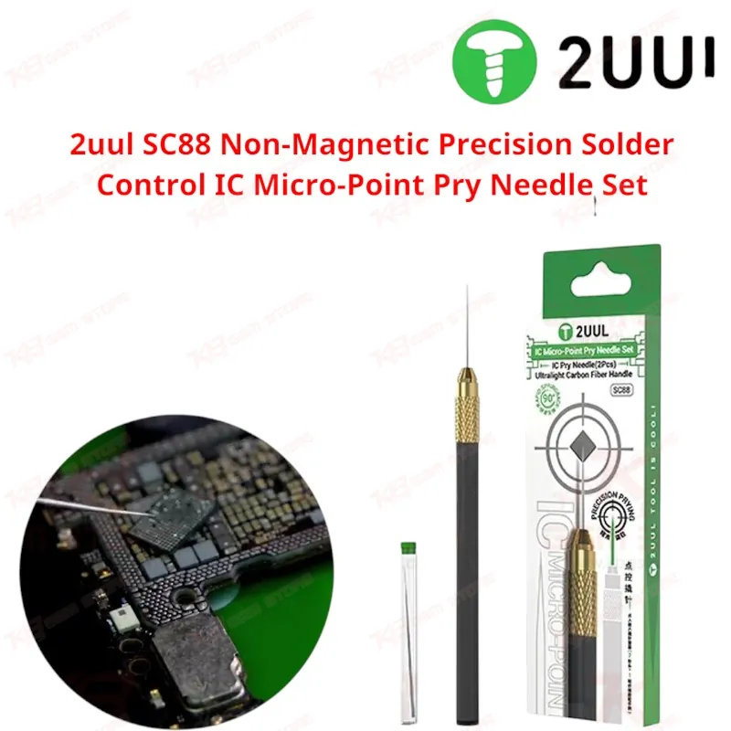 2uul SC88 Non-Magnetic Precision Solder Control IC Micro-Point Pry Needle Set
