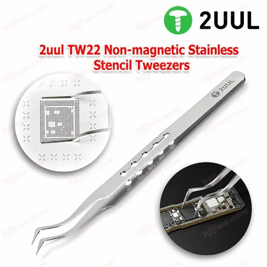 2uul TW22 Non-magnetic Stainless Stencil Tweezers