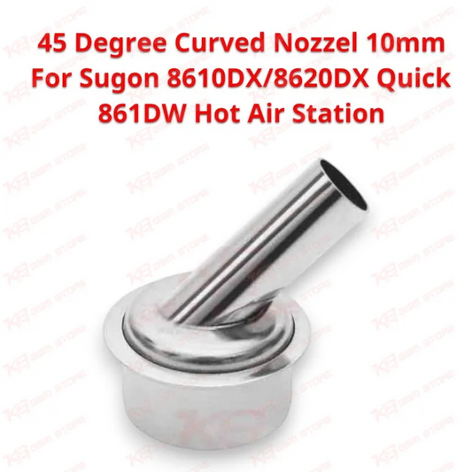 45 Degree Curved Nozzel 10mm For Sugon 8610DX/8620DX Quick 861DW Hot Air Station