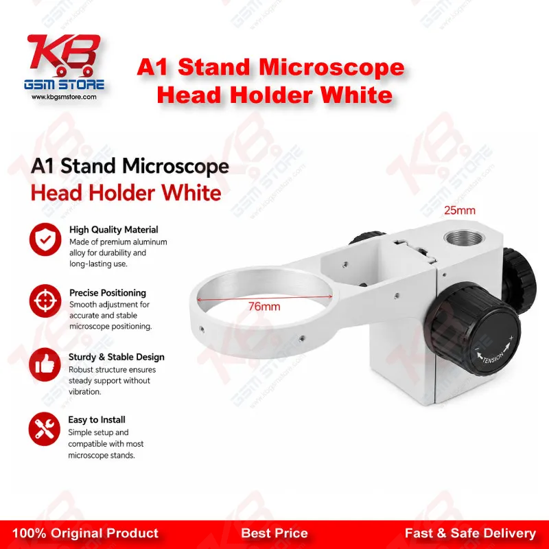 A1 Stand Microscope Head Holder White