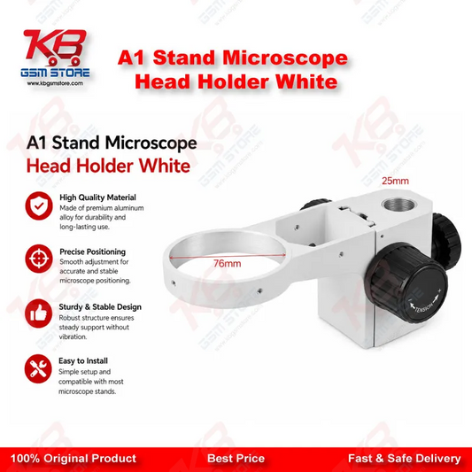 A1 Stand Microscope Head Holder White