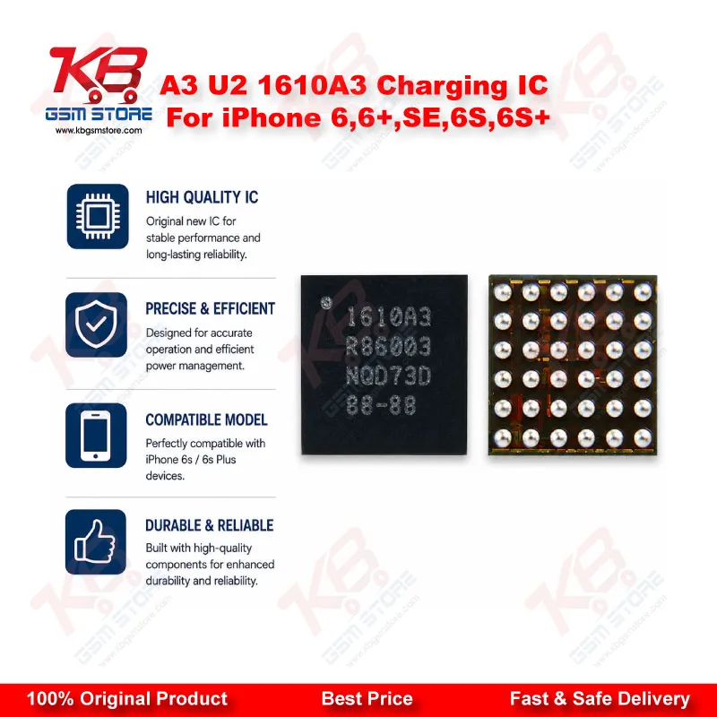 A3 U2 1610A3 Charging IC For iPhone 6, 6+, SE, 6S, 6S+