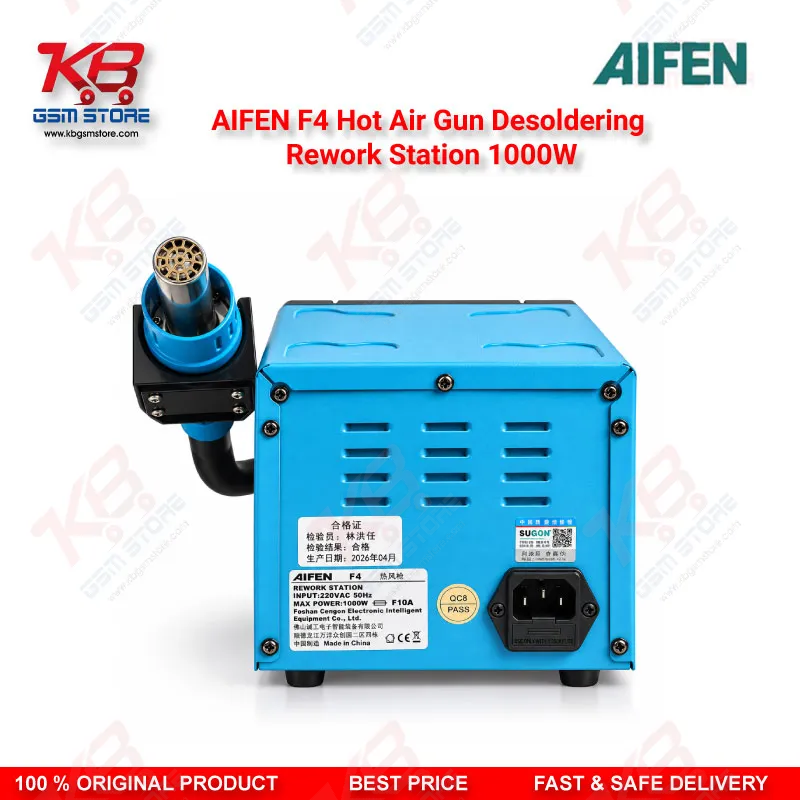 AIFEN F4 Hot Air Gun Desoldering Rework Station 1000W – Digital BGA SMD Soldering Station for Mobile Repair
