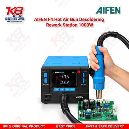 AIFEN F4 Hot Air Gun Desoldering Rework Station 1000W – Digital BGA SMD Soldering Station for Mobile Repair