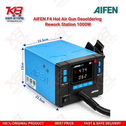 AIFEN F4 Hot Air Gun Desoldering Rework Station 1000W – Digital BGA SMD Soldering Station for Mobile Repair