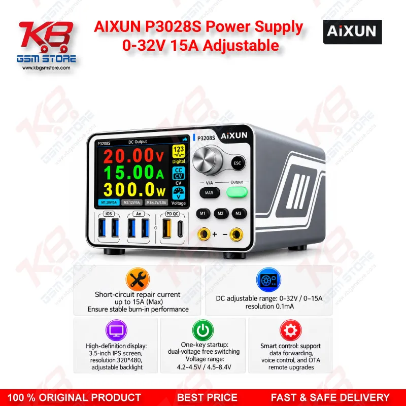 AIXUN P3208S Power Supply 0-32V 15A Adjustable