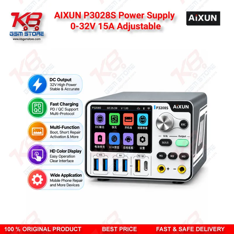 AIXUN P3208S Power Supply 0-32V 15A Adjustable