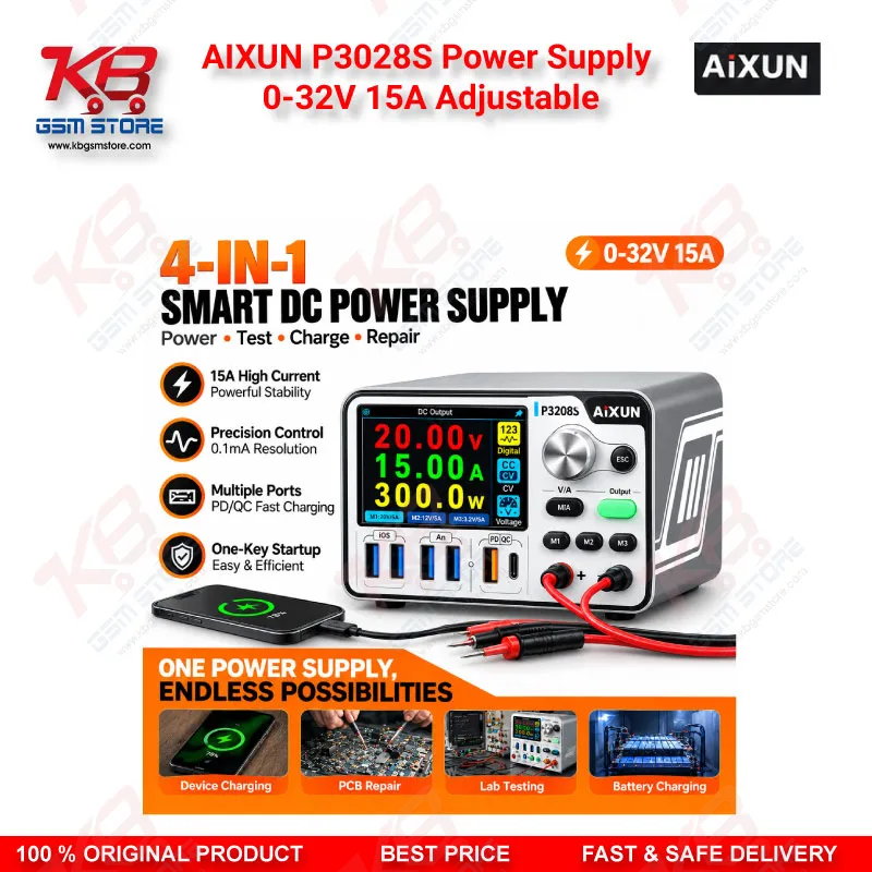 AIXUN P3208S Power Supply 0-32V 15A Adjustable