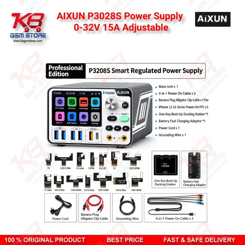 AIXUN P3208S Power Supply 0-32V 15A Adjustable