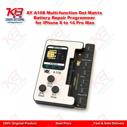 AY A108 Multi-function Dot Matrix Battery Repair Programmer for iPhone 8 to 14 Pro Max