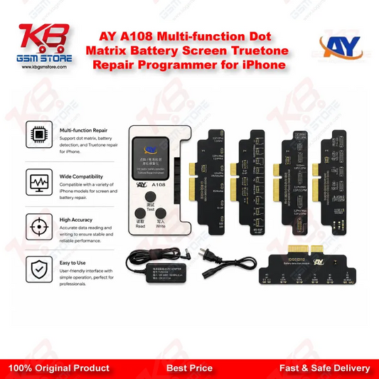 AY A108 Multi-function Dot Matrix Battery Screen Truetone Repair Programmer for iPhone
