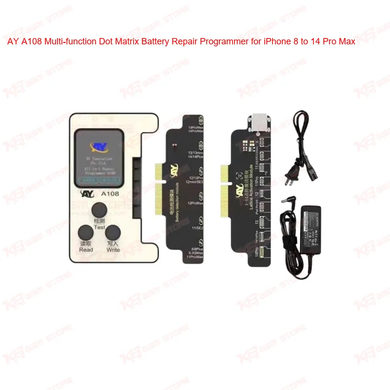 AY A108 Multi-function Dot Matrix Battery Repair Programmer for iPhone 8 to 14 Pro Max