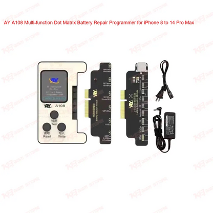 AY A108 Multi-function Dot Matrix Battery Repair Programmer for iPhone 8 to 14 Pro Max