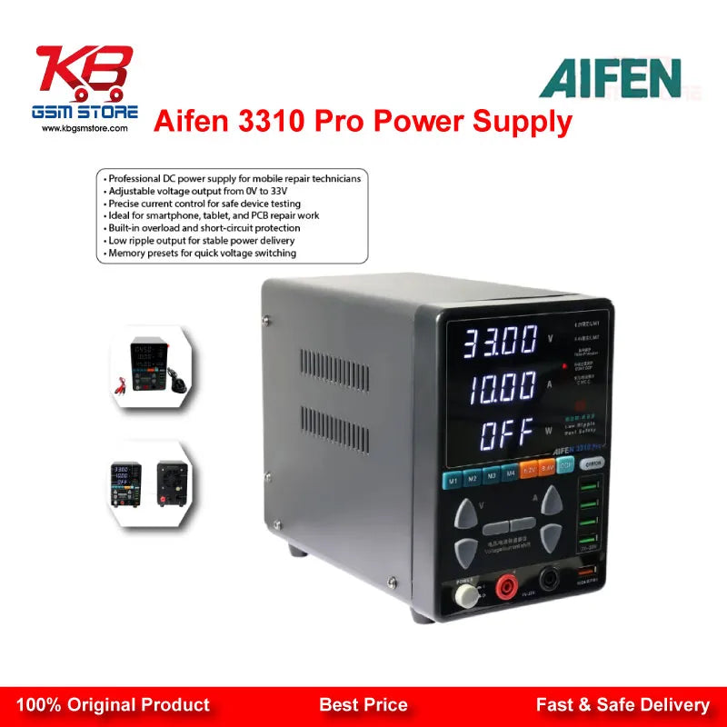 Aifen 3310 Pro 330W 33V 10A DC Power Supply for Mobile Phone Repair