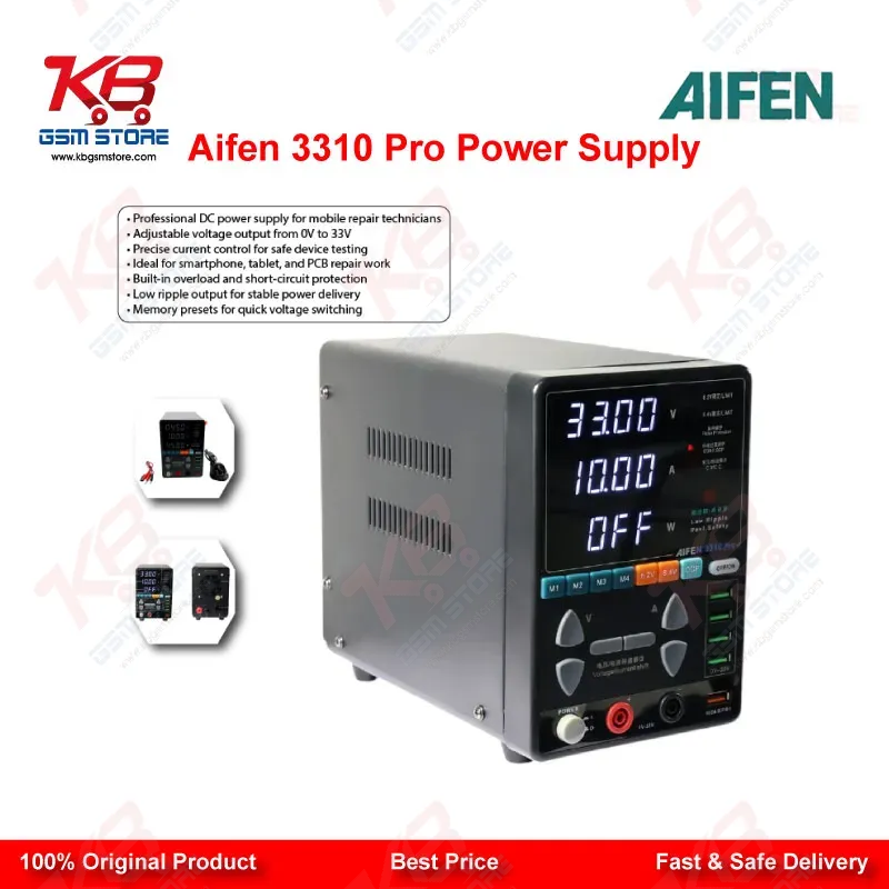 Aifen 3310 Pro 330W 33V 10A DC Power Supply for Mobile Phone Repair