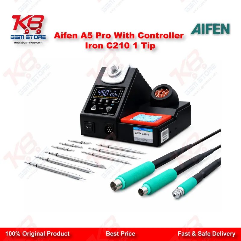 Aifen A5 Pro Digital Soldering Station with C210 Handle and Iron Tip – 120W JBC Compatible