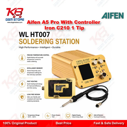 Aifen A5 Pro Digital Soldering Station with C210 Handle and Iron Tip – 120W JBC Compatible
