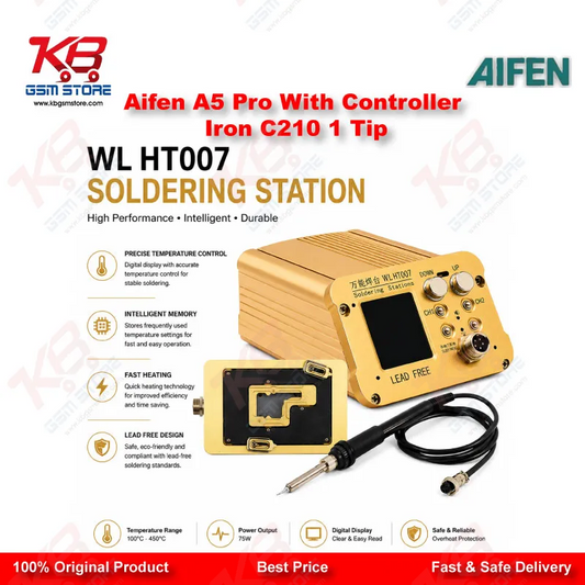 Aifen A5 Pro Digital Soldering Station with C210 Handle and Iron Tip – 120W JBC Compatible