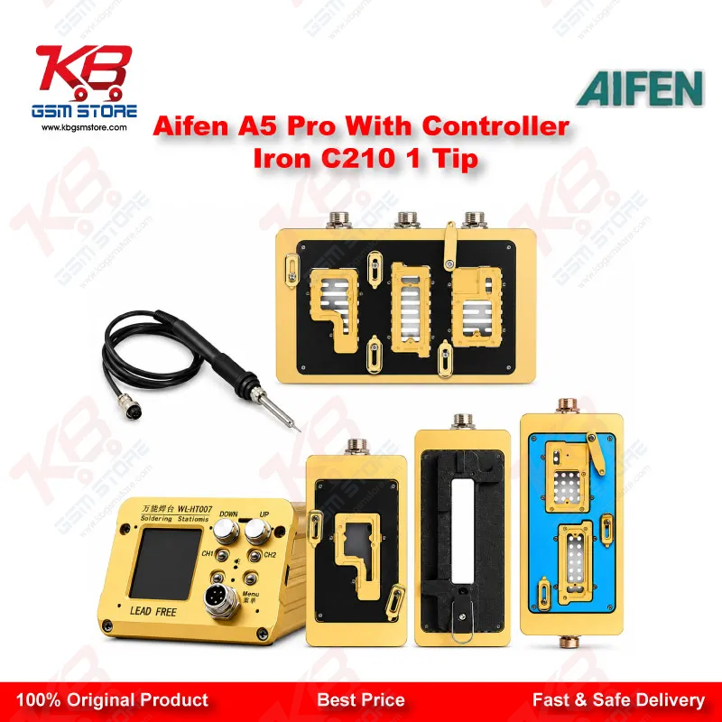 Aifen A5 Pro Digital Soldering Station with C210 Handle and Iron Tip – 120W JBC Compatible