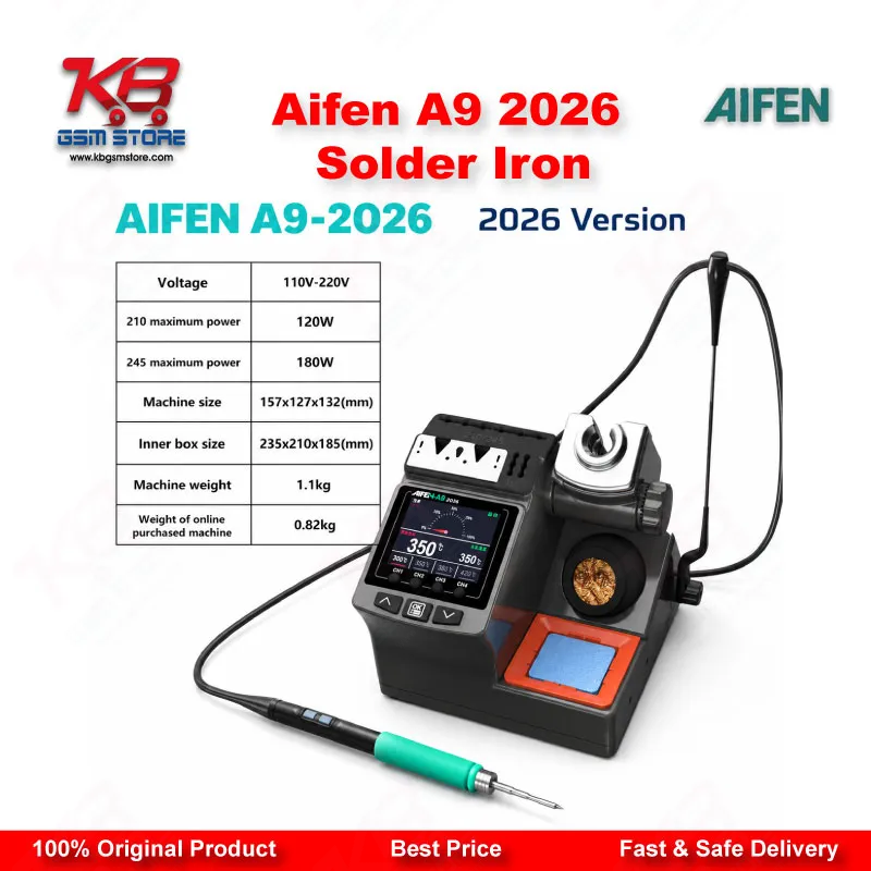 AIFEN A9 2026 Soldering Rework Station (120W/180W) – C115/C210/C245 Compatible