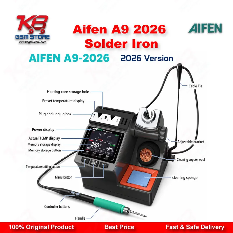 AIFEN A9 2026 Soldering Rework Station (120W/180W) – C115/C210/C245 Compatible