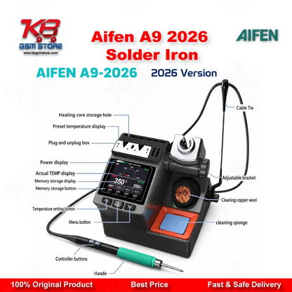 AIFEN A9 2026 Soldering Rework Station (120W/180W) – C115/C210/C245 Compatible