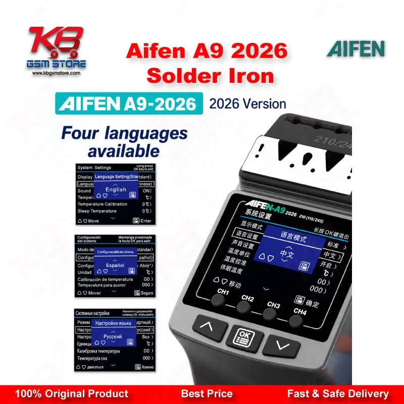 AIFEN A9 2026 Soldering Rework Station (120W/180W) – C115/C210/C245 Compatible