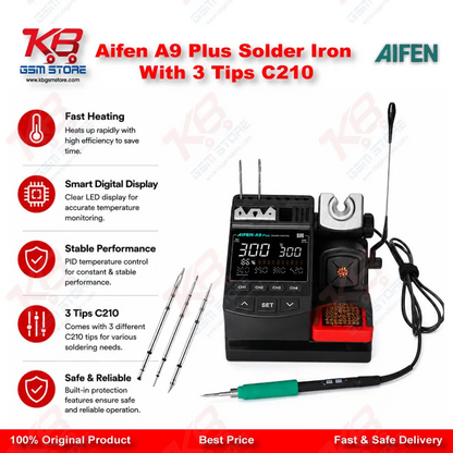 Aifen A9 Plus Solder Iron With 3 Tips C210