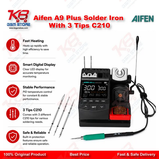 Aifen A9 Plus Solder Iron With 3 Tips C210