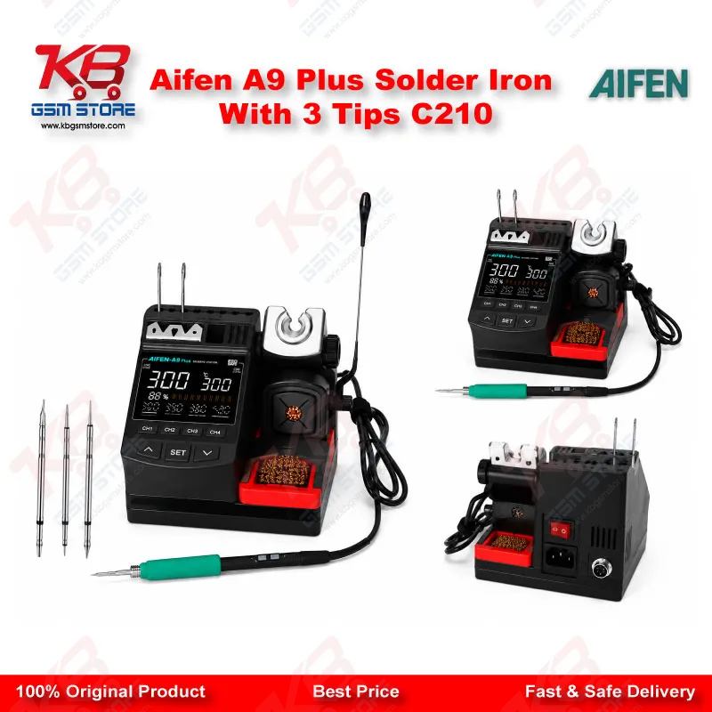 Aifen A9 Plus Solder Iron With 3 Tips C210