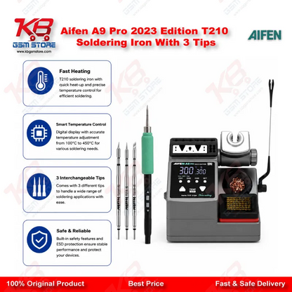 Aifen A9 Pro 2023 Edition T210 Soldering Iron With 3 Tips