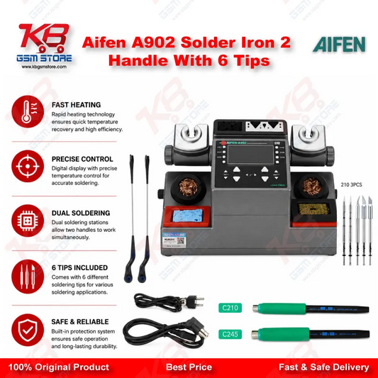Aifen A902 Solder Iron 2 Handle With 6 Tips