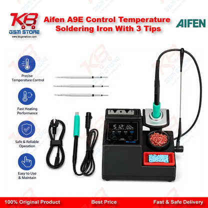 Aifen A9E Control Temperature Soldering Iron With 3 Tips