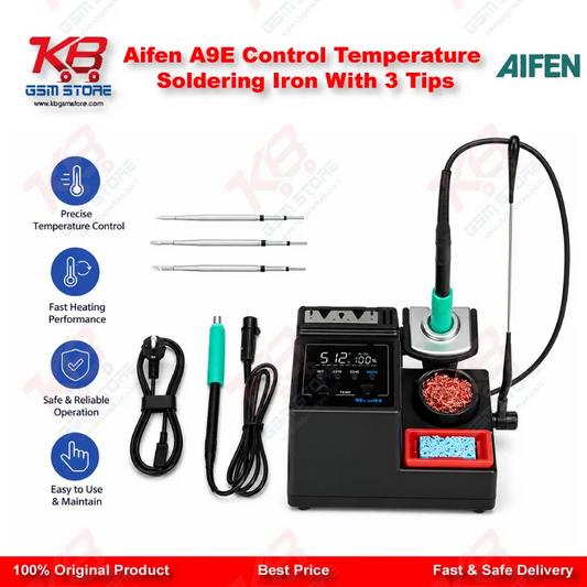Aifen A9E Control Temperature Soldering Iron With 3 Tips