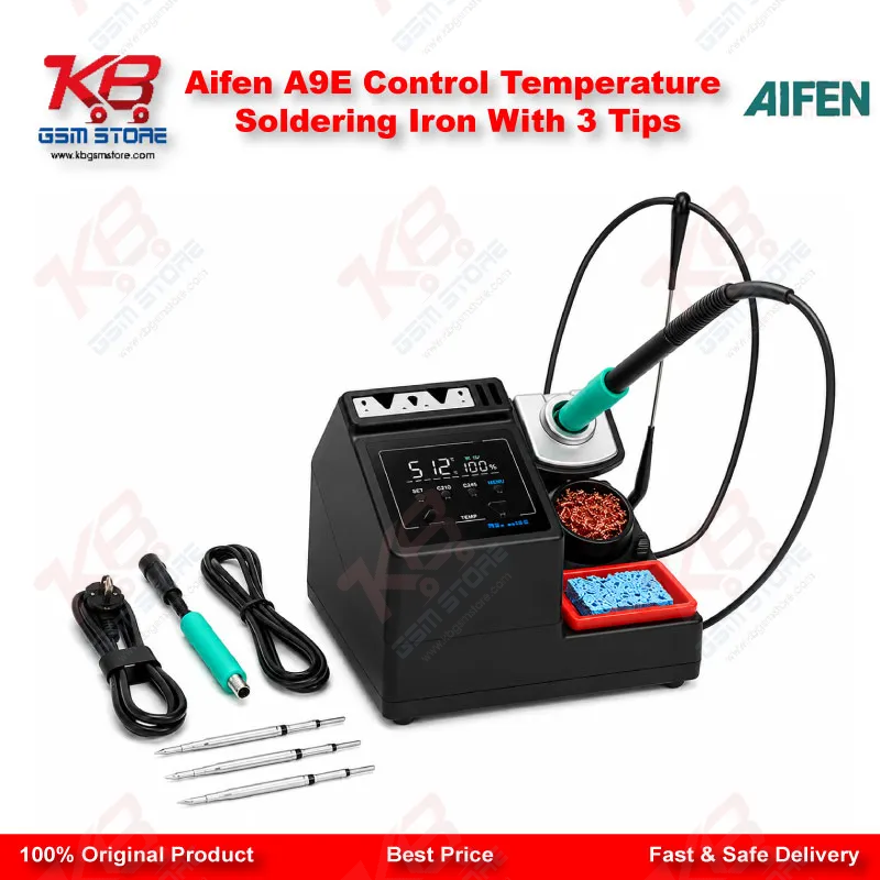 Aifen A9E Control Temperature Soldering Iron With 3 Tips
