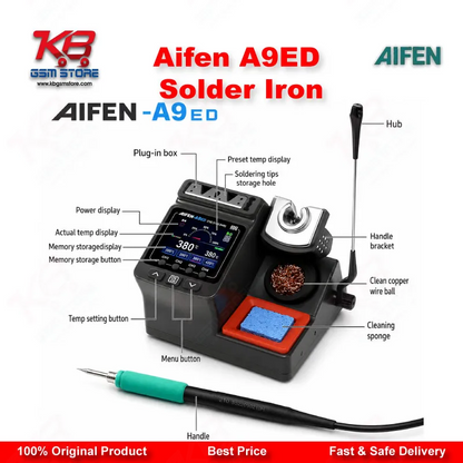AIFEN A9ED Soldering Station – Color Screen, C115/C210/C245 Compatible