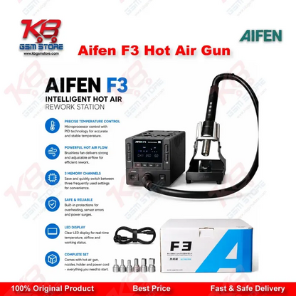 Aifen F3 1000W Hot Air Gun BGA Rework Station — Digital Display