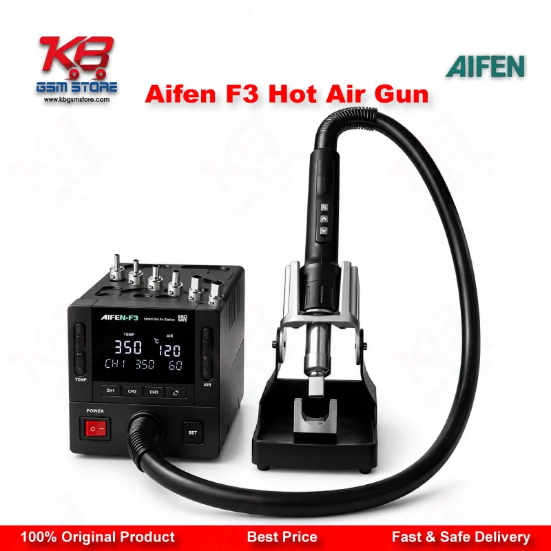 Aifen F3 Hot Air Gun 1000W — Roc Curve Mode BGA Rework Station for Mobile Motherboard Repair