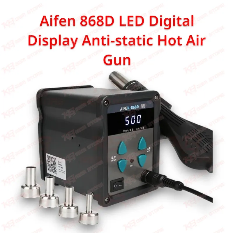 Aifen 868D LED Digital Display Anti-static Hot Air Gun