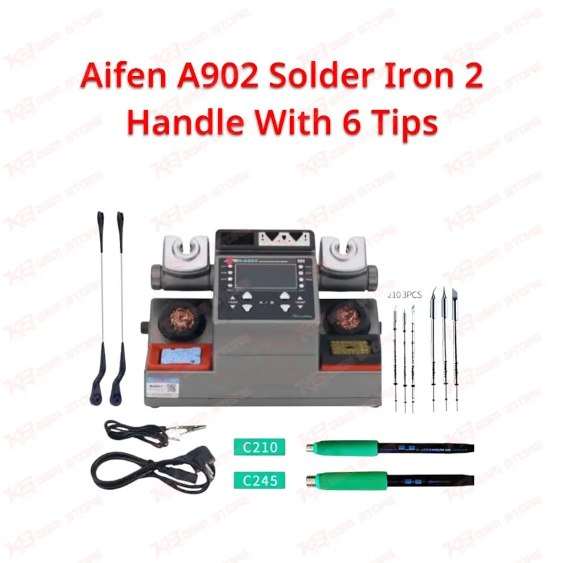 Aifen A902 Solder Iron 2 Handle With 6 Tips
