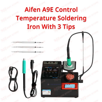 Aifen A9E Control Temperature Soldering Iron With 3 Tips