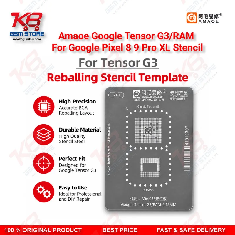 Amaoe Google Tensor G3/RAM For Google Pixel 8 9 Pro XL Stencil