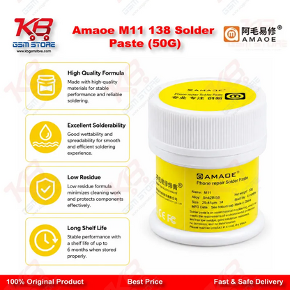 Amaoe M11 138 Solder Paste (50G)