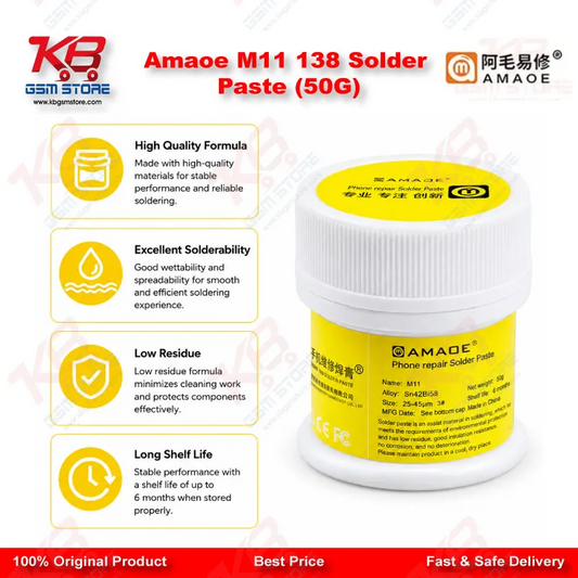 Amaoe M11 138 Solder Paste (50G)