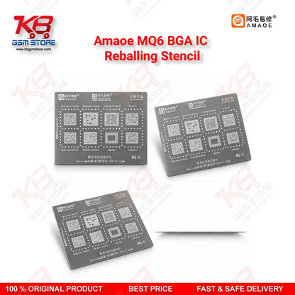 Amaoe MQ6 BGA IC Reballing Stencil for Qualcomm & MediaTek CPU Reballing (0.12mm)