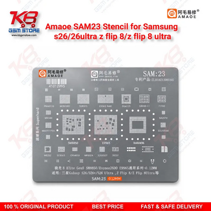 Amaoe SAM23 Stencil for Samsung S26 & Z Flip 8 Reballing