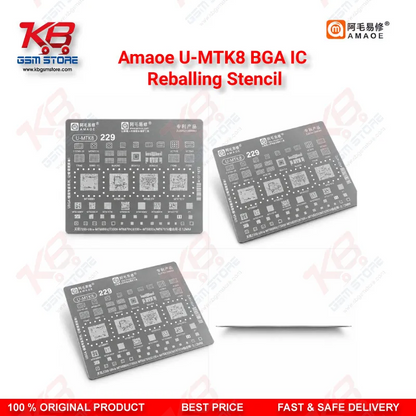 Amaoe U-MTK8 MTK CPU Centralized BGA Reballing Stencil for MediaTek Dimensity Chipsets