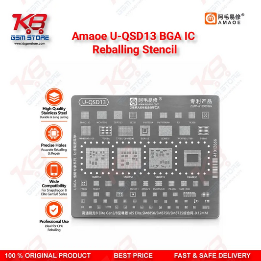 Amaoe U-QSD13 BGA IC Reballing Stencil for Qualcomm Snapdragon 8 Elite CPU Rework
